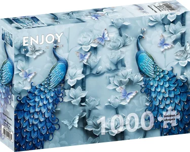 Puzzle Modří pávi 1000 dílků