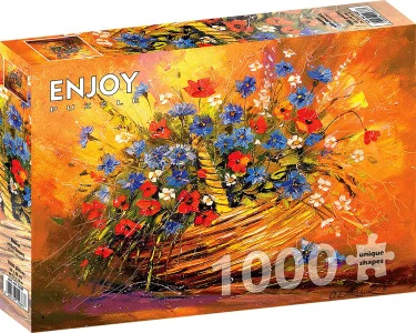 Puzzle Košík s květinami 1000 dílků