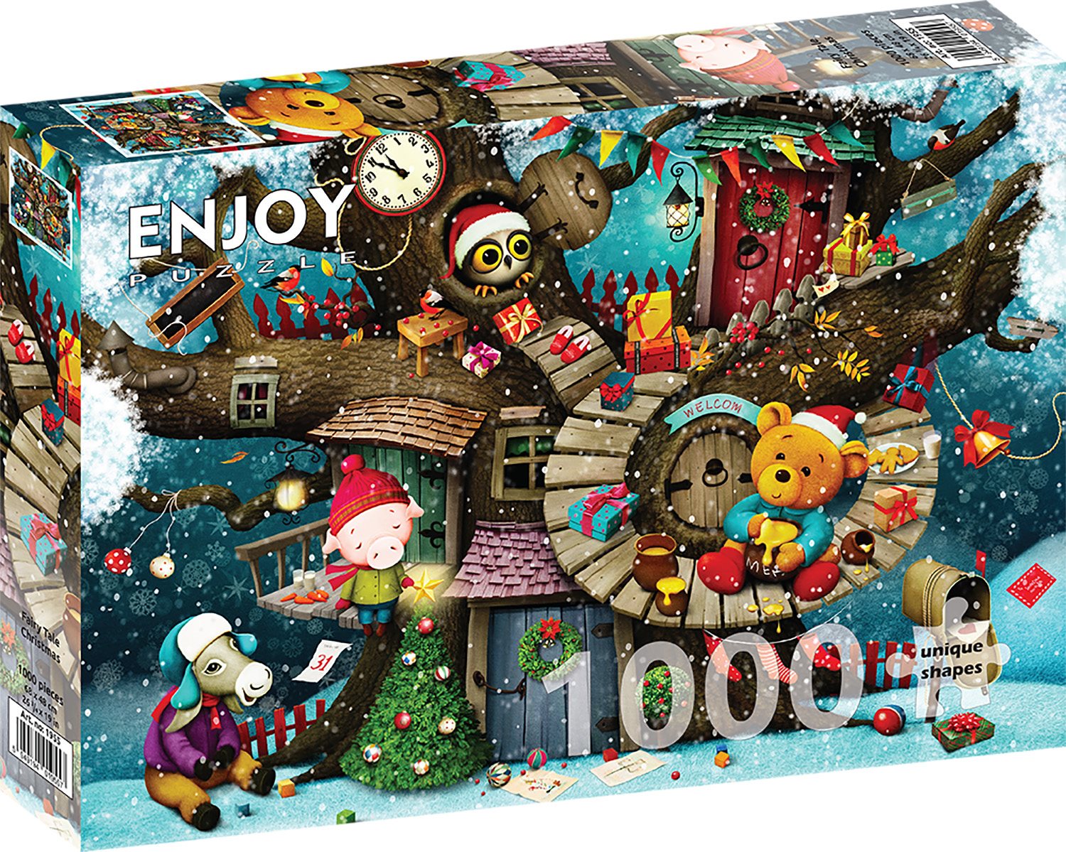 ENJOY Puzzle Pohádkové Vánoce 1000 dílků