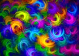 Enjoy Puzzle Abstraktní neonová peříčka 1000 dílků