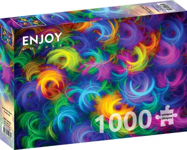 Puzzle Abstraktní neonová peříčka 1000 dílků