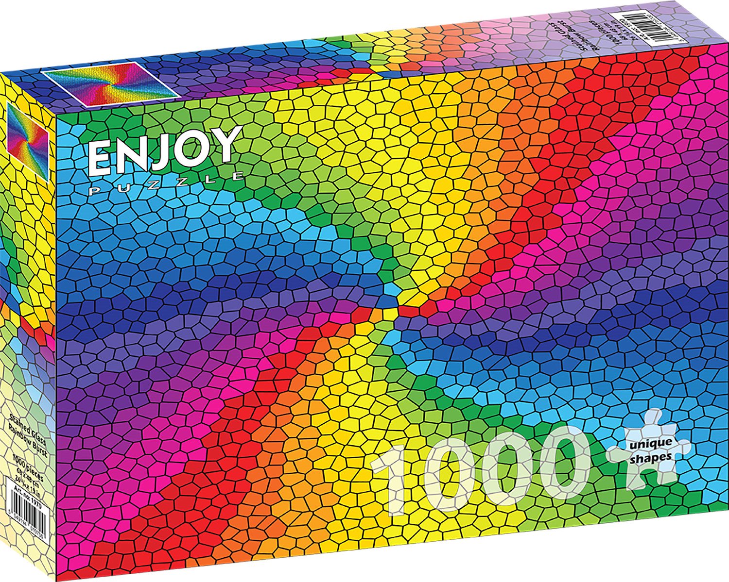 ENJOY Puzzle Vitráž duhový výbuch 1000 dílků