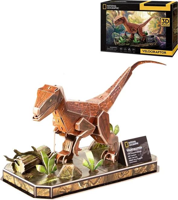 3D puzzle National Geographic: Velociraptor 63 dílků