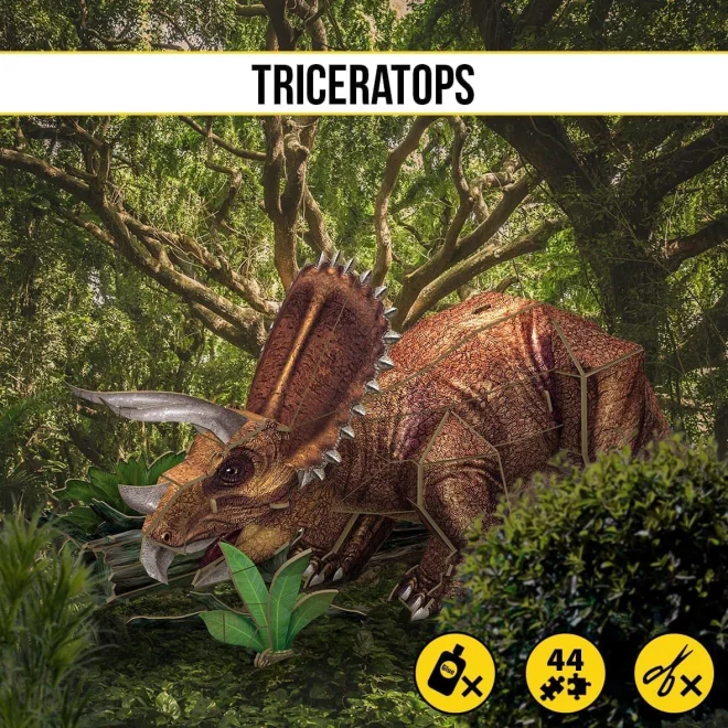 3D puzzle National Geographic: Triceratops 44 dílků