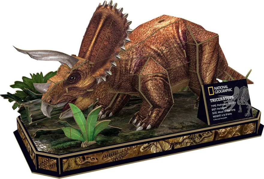 3D puzzle National Geographic: Triceratops 44 dílků