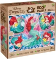 Oboustranné ECO puzzle pro děti Lisciani 60 dílků Malá mořská víla (s omalovánkou)