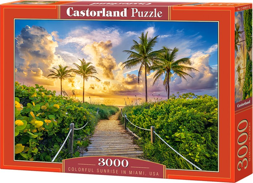 CASTORLAND Puzzle Západ slunce v Miami, USA 3000 dílků