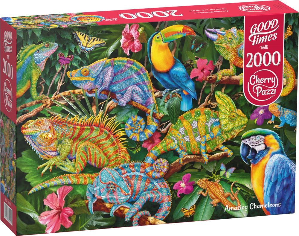 CHERRY PAZZI Puzzle Úžasní chameleoni 2000 dílků