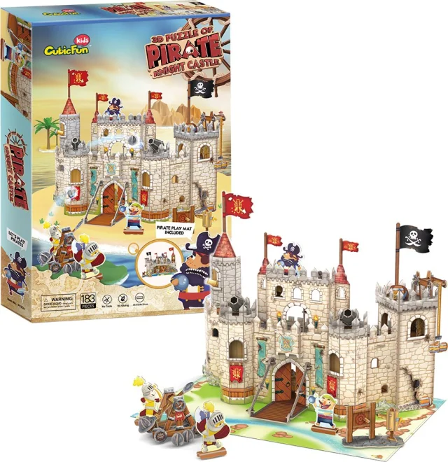 3D puzzle Cubicfun Kids Pirátský hrad 183 dílků