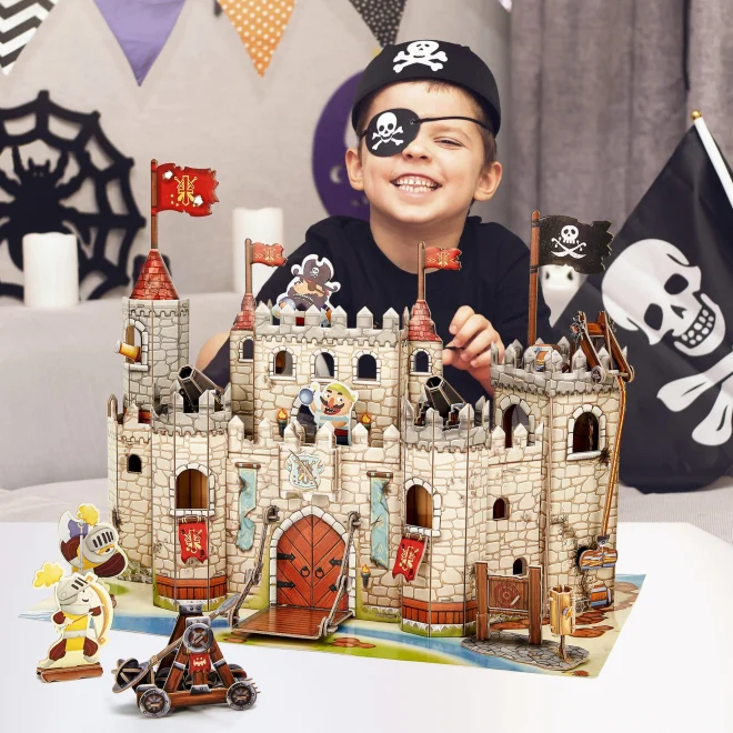 3D puzzle Cubicfun Kids Pirátský hrad 183 dílků