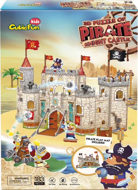 3D puzzle Cubicfun Kids Pirátský hrad 183 dílků
