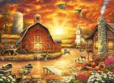 BLUEBIRD Puzzle Farma za úsvitu 3000 dílků
