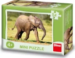 DINO Puzzle Zvířátka - Slůně 54 dílků