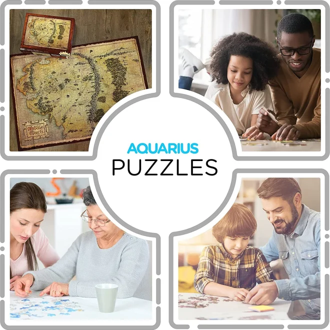 AQUARIUS Puzzle Hobit: Mapa Středozemě 1000 dílků