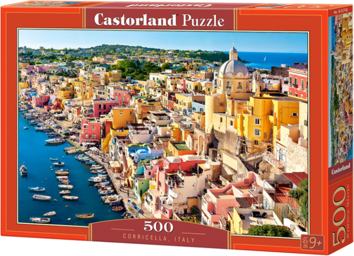CASTORLAND Puzzle Přístav Corricella, Itálie 500 dílků