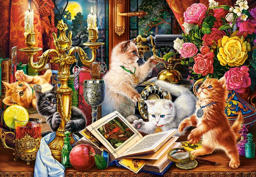 CASTORLAND Puzzle Koťata kouzelníci 1000 dílků