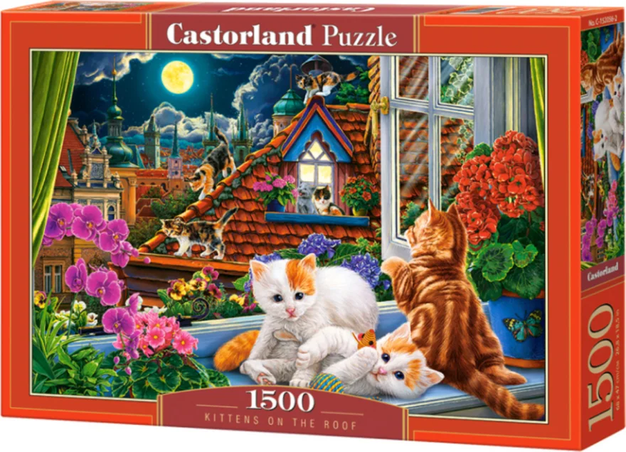 CASTORLAND Puzzle Koťata na střeše 1500 dílků