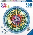 RAVENSBURGER Kulaté puzzle Kruh barev: Sladkosti 500 dílků