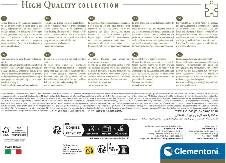 CLEMENTONI Puzzle Museum Collection: Proměnění Páně na hoře Tábor 1500 dílků