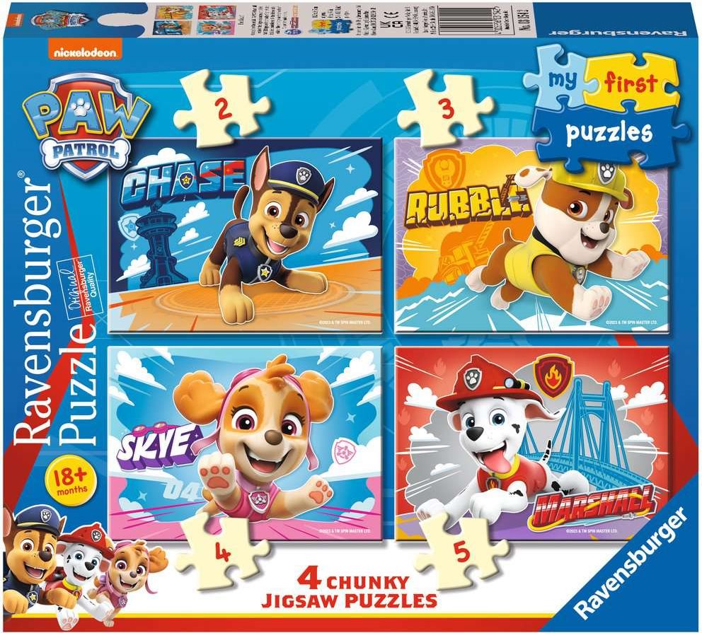 Ravensburger Moje první puzzle Tlapková patrola 4v1 (2,3,4,5 dílků)