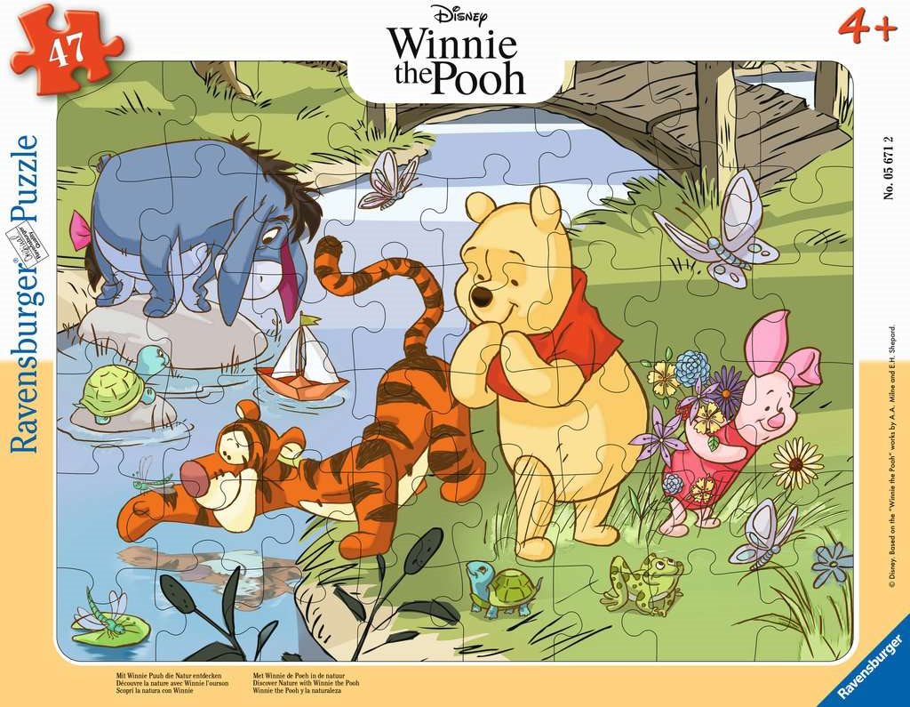 Ravensburger Puzzle Disney: Medvídek Pú objevuje přírodu 47 dílků