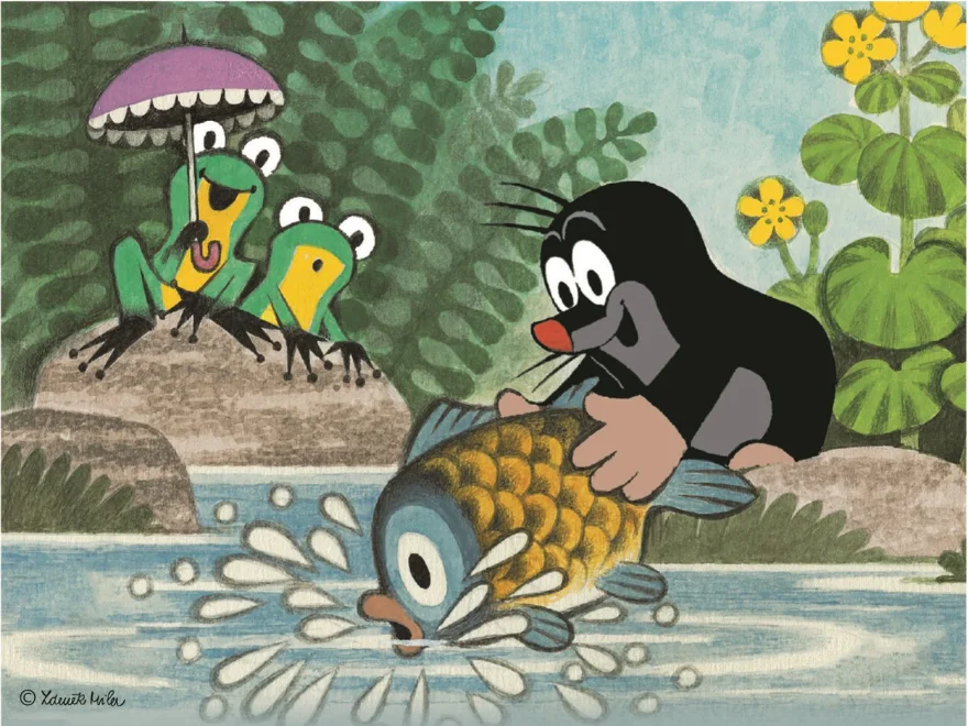 Dino Obrázkové kostky Krtek a zvířátka, 12 kostek