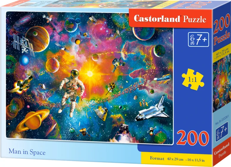 CASTORLAND Puzzle Člověk ve vesmíru 200 dílků