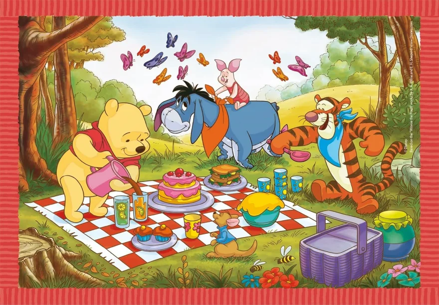 CLEMENTONI Puzzle Medvídek Pú 4v1 (12+16+20+24 dílků)