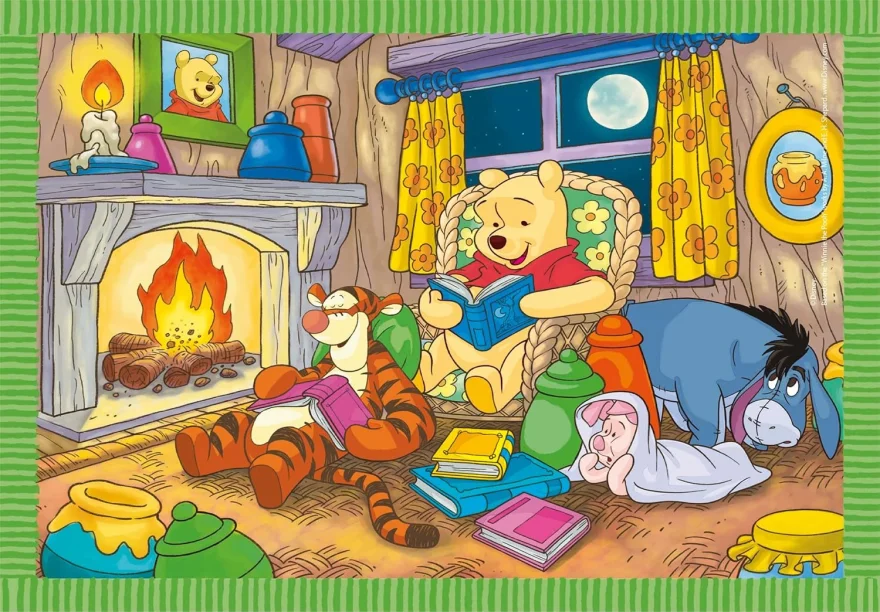 CLEMENTONI Puzzle Medvídek Pú 4v1 (12+16+20+24 dílků)