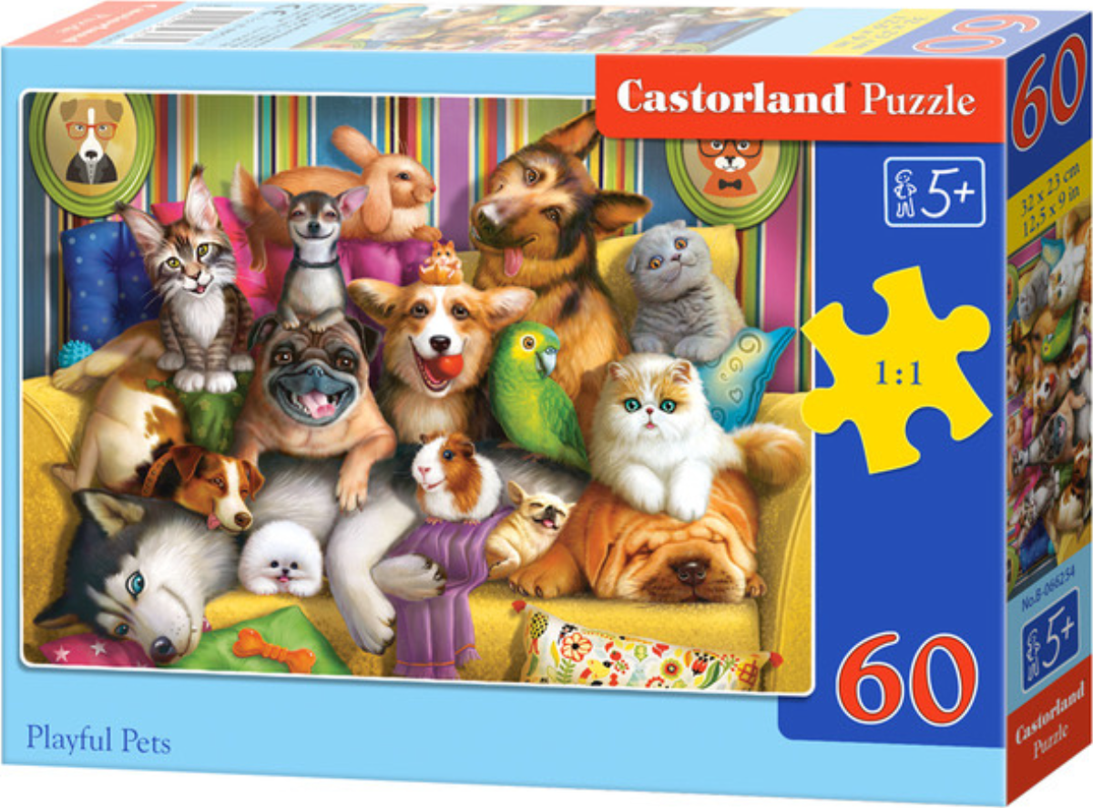 Puzzle 60 prvků Šťastná zvířata
