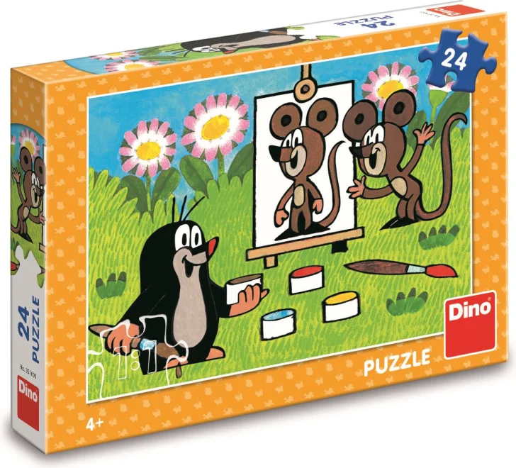 DINO Puzzle Krtek malířem 24 dílků