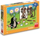 DINO Puzzle Krtek malířem 24 dílků