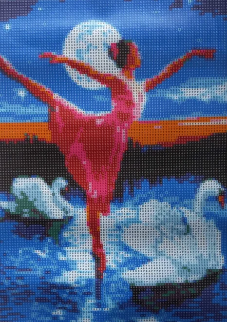 NORIMPEX Diamantové malování Baletka mezi labutěmi 40x30cm