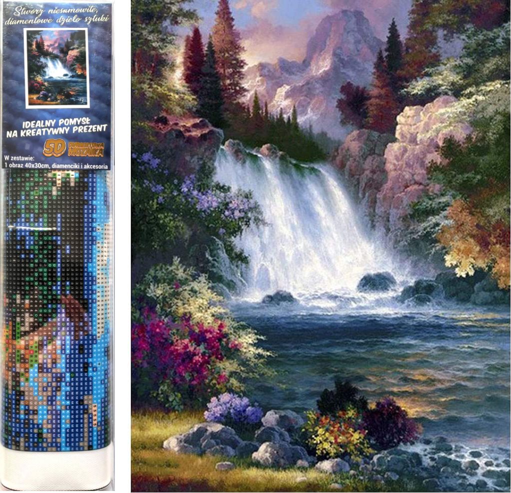 NORIMPEX Diamantové malování Vodopád 40x30cm