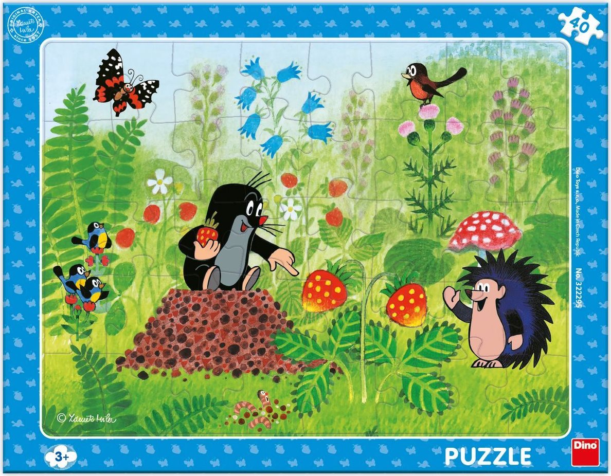 DINO Puzzle Krtek a jahody 40 dílků