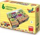 Obrázkové kostky Dopravní prostředky, 6 kostek