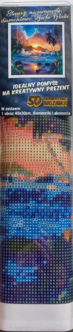 NORIMPEX Diamantové malování Západ slunce na ostrově 40x30cm