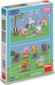 DINO Puzzle Prasátko Peppa a kamarádi 2x48 dílků