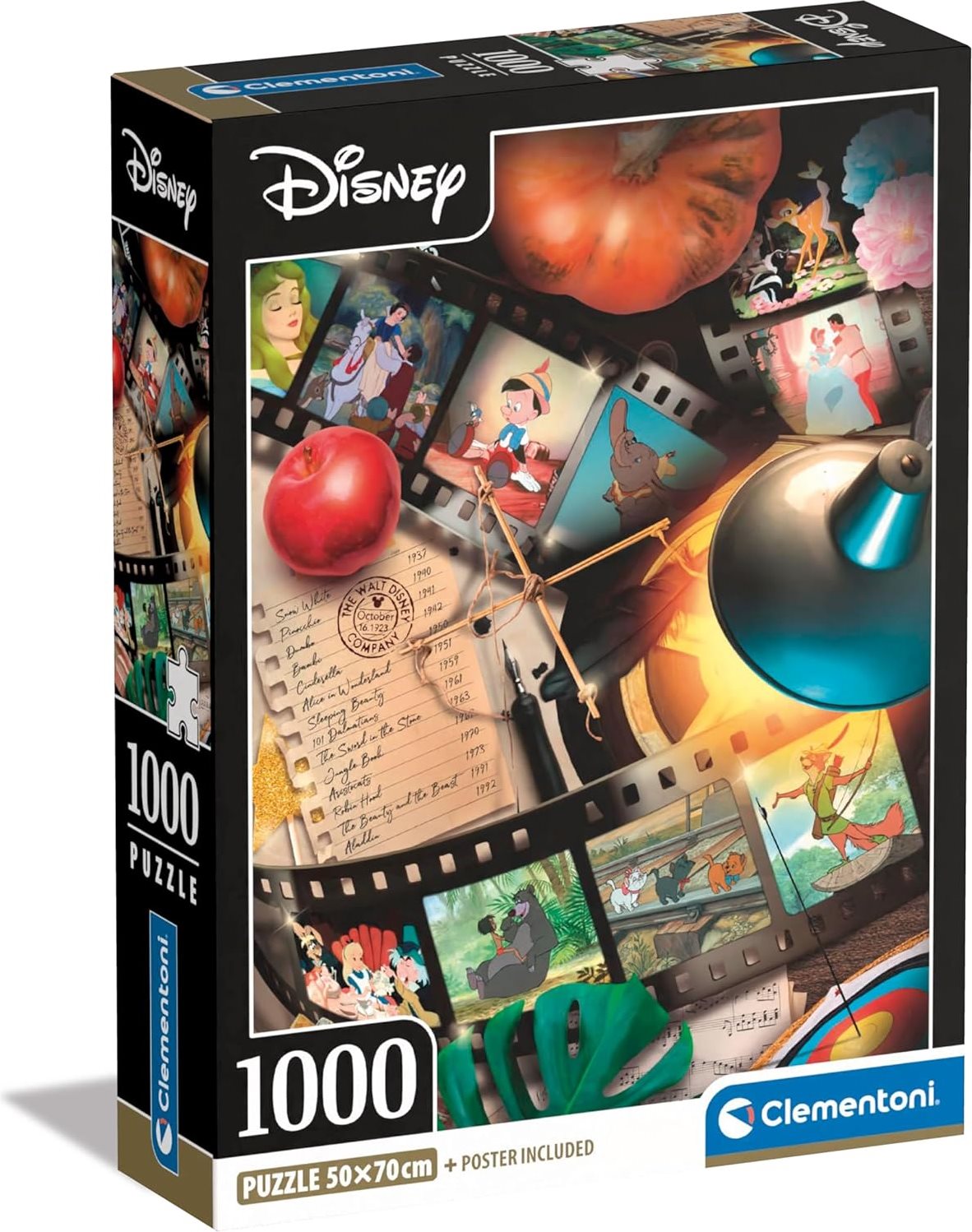 CLEMENTONI Puzzle Disney 100 let: Filmová klasika 1000 dílků