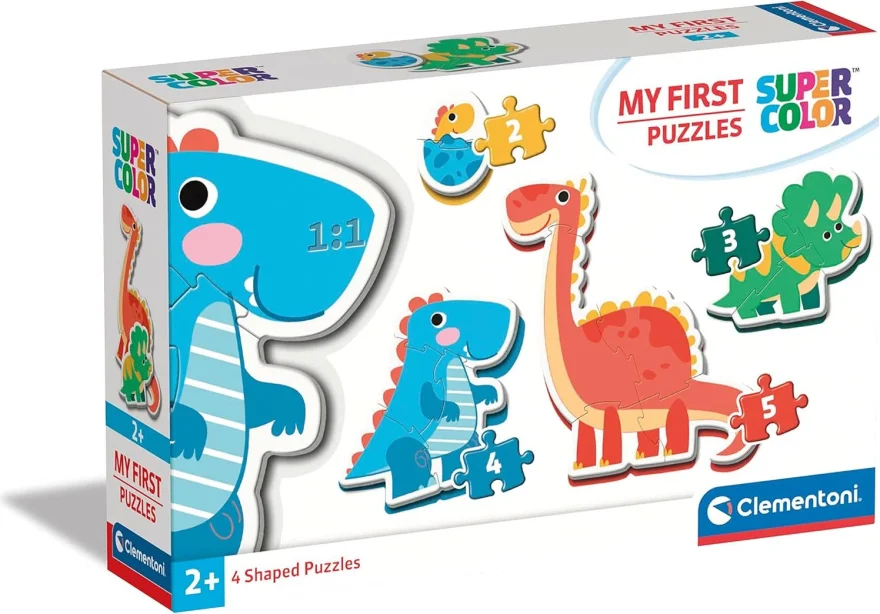 CLEMENTONI Moje první puzzle Dinosauři 4v1 (2,3,4,5 dílků)