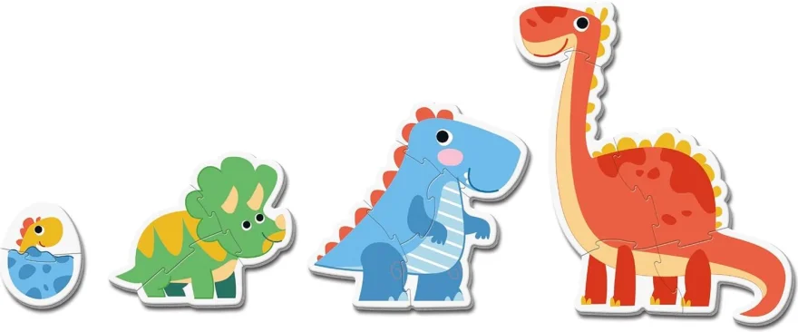 CLEMENTONI Moje první puzzle Dinosauři 4v1 (2,3,4,5 dílků)