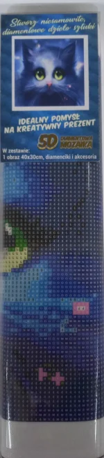 NORIMPEX Diamantové malování Šedé kotě 40x30cm