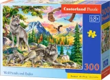 CASTORLAND Puzzle Rodina vlků a orli 300 dílků