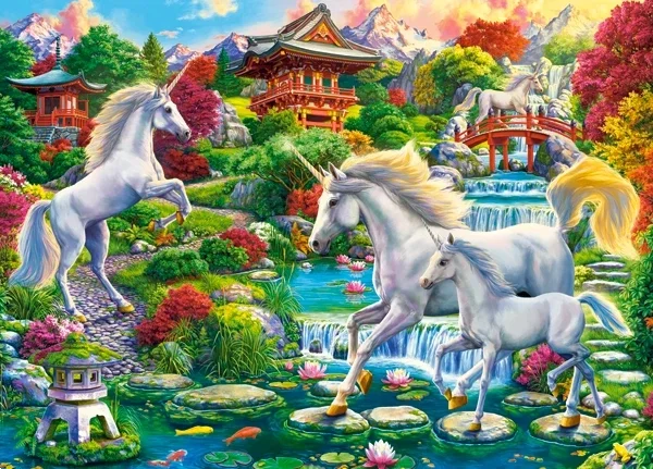 CASTORLAND Puzzle Zahrada jednorožců 260 dílků