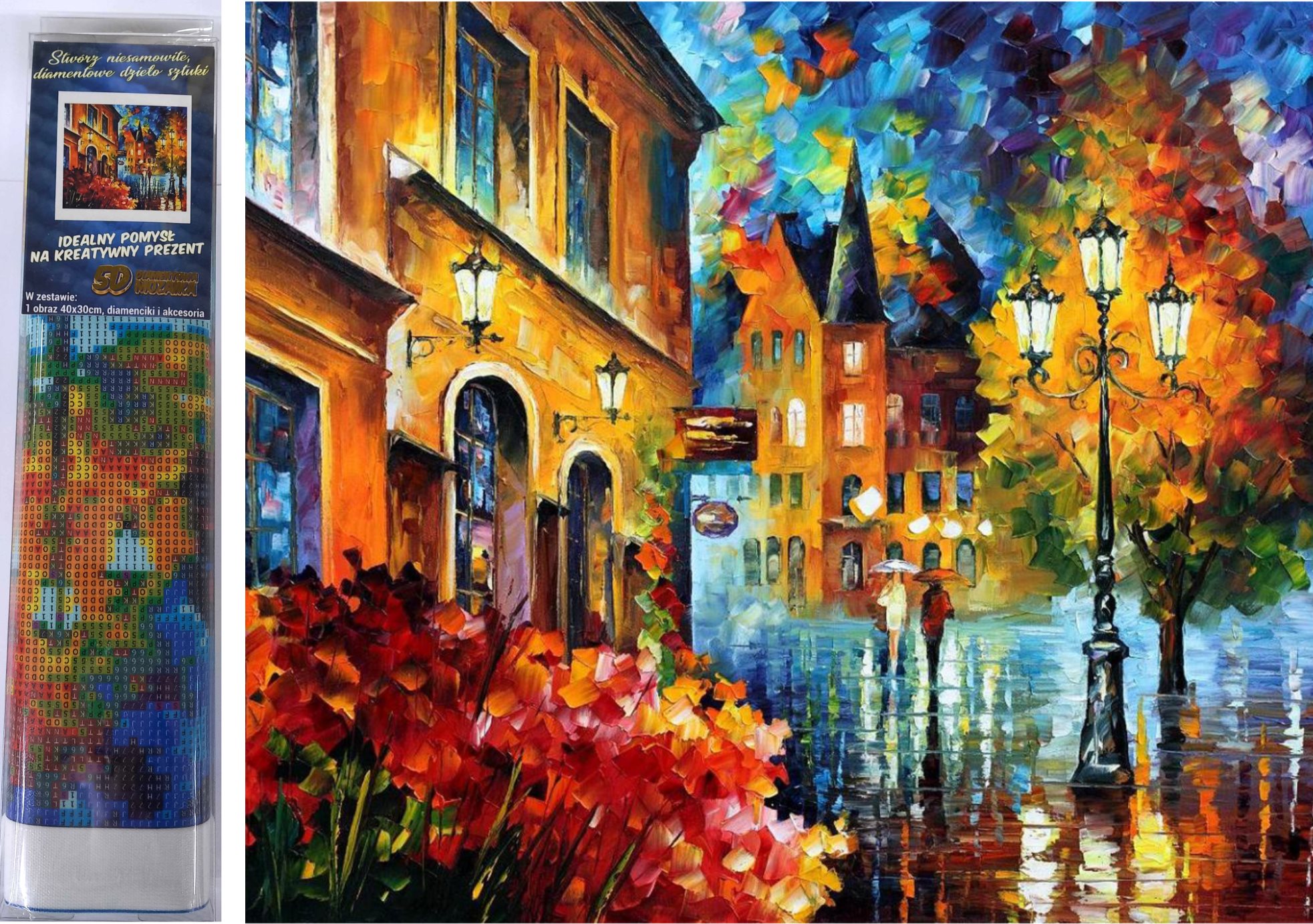 NORIMPEX Diamantové malování Procházka městem 40x30cm