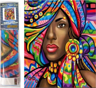 Diamantové malování Afričanka 40x30cm