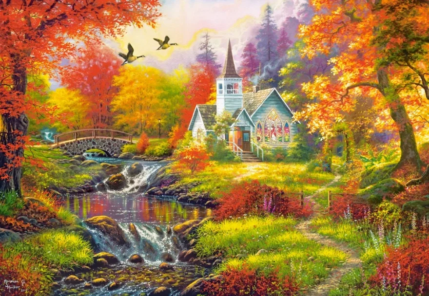 CASTORLAND Puzzle Podzimní atmosféra 1000 dílků