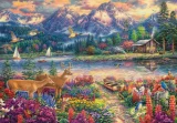 CASTORLAND Puzzle Majestát jarních hor 1500 dílků