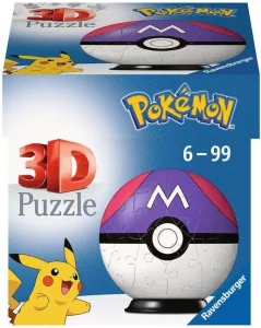 3D Puzzleball Pokémon: Masterball 54 dílků