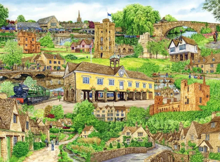 Puzzle Ravensburger 500 dílků Únik do Cotswolds